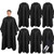 Hair Cutting Capes for Adults Bulk Men Women Salon Barber Capes Professional Haircut Apron with Neck Duster Brush for Hairdressing Hair Barber Supplies, 6 Pack -Black-