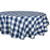 DII Buffalo Check Collection Classic Tabletop, Tablecloth, 70" Round, Navy  and  Cream