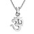 Adorable Little Aum or Om Symbol .925 Sterling Silver Pendant Necklace