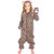 Kids Cheetah Pajamas Onesie Leopard Costume for Boys Girls Animals Onepiece 7-10Y