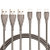 CGCWW USB Type C Cables 3Pack -3/6/6FT-, USB A to USB C Cables, Metal Braided Cable Cord Data Transfer Cable with Multi Charging Compatible with Most Type C Devices