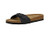 Women's Cushionaire Luca Cork footbed Sandal with  plusComfort, Black 8 W