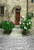 Laeacco Vinyl Thin Backdrop 5x7FT Photography Background Country Shabby Brick House Green Plants Brick Floor Path Scene Background 1.5-W- x2.2-H- m Backdrop for Video Photo Studio Props
