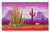 Lunarable Desert Doormat, Cactus Saguaro in Front of Arizona Cliffs Monument Purple American Landscape, Decorative Polyester Floor Mat with Non-Skid Backing, 30" X 18", Multicolor