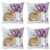 Ambesonne Easter Bunny Throw Pillow Cushion Case Pack of 4, Brown Easter Rabbit with Lilac Flowers Dyed Eggs Floral Innocent, Modern Accent Double-Sided Digital Printing, 20", Multicolor