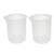 uxcell 2Pcs Kitchen Labotary 1000mL Plastic Measuring Cup Jug Pour Spout Container