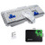 LexonElec Wireless Keyboard Mouse Combo Gamer HK1600 2.4GHz 104 Keys No Backlit Ergonomic Pro Gaming Keypad + Cordless 1600DPI 6 Buttons Optical Mouse + Mice Pad for Laptop PC (White Silver)