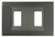 Feb 2582/GS Click Plate A 2 Modules, Dark Grey