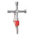 GS 5 in 1 Cross Switch Key Wrench Universal Square Triangle Train Electrical Cupboard Elevator Cabinet With Screwdriver Accessories