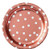 Metallic Dot Round Paper Plates -7'' | Rose Gold | 8 Pcs.