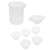 Fityle 7 Pieces Clear Silicone Reusable Mixing Measuring Cups Liquid epoxy Resin Hobby Craft Casting Jewelry Making DIY Tools