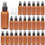 Spray Bottle,Fine Mist Mini 60ml/2oz Spray Bottles,Small Reusable Empty Plastic Bottles with Atomizer Pumps 24 pack -Amber-