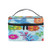 Paisley Floral Cock And Hen Makeup Bag, Cosmetic Bag, Toiletry Bag, Cosmetic Makeup Organizer Case Storage, for Women, Men, Kids, Girls, Traveling, Professional, With Mesh Bag Brush Holder