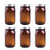 Eleganttime Amber Glass Mason Jars 32 oz Wide Mouth with Airtight Lids and Bands 6 Pack Large Glass Canning Mason Jars with Lids Quart Wide Mason Jars,Great for Canning jar pickle fermenting jam jar