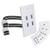 4 Ports 4K HDMI Wall Plate Outlet Cover Built-in Switch Plug Socket with 6 Inch Female to Female High Speed HDMI Pigtail Cable for Video Game Systems,TV Boxes,Ethernet Channel-Enabled Devices,White