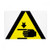 DIYthinker Warning Symbol Yellow Black Hand Triangle Ground Mat Non Slip Floor Bathroom Door Rug Carpet