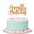 Gold Glitter Happy 35th Birthday Cake Topper - 35th Birthday Cake Decorations, 35th Birthday Party Decoration Supplies -35th-