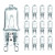 G9 Bulb, 12 Pack Crystal Clear Halogen Light Bulbs 2 Pin Base JC Type, 120V T4 Bi-Pin 40W Xenon Small Light Bulb Dimmable 2700K Warm White for Chandeliers, Cabinet Lights, Range Hood Lights