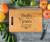 Personalized Cutting Board Engraved Bamboo Chopping Block Bamboo Handle Stacked Name