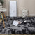 FUNRE Rainbow Colors Carpets Tie Dyeing Plush Soft Carpets for Bedroom Living Room Anti-Slip Floor Mats Kids Room Carpet Rugs -Color : Dark Grey, Size : 40x120cm-