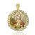 Realig St Catherine Of Alexandria Christian Round Medal Gold Tone Pendant with Rhinestones Realig St Catherine Of Alexandria Christian Round Medal Gold Tone Pendant with Rhinestones