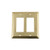 Nostalgic Warehouse 719954 Deco Switch Plate with Double Rocker Polished Brass