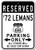 1972 72 Pontiac Lemans Route 66 Reserved Parking Sign, Metal Novelty Gift Sign, Man Cave Wall Decor, Garage Sign - 10x14 inches