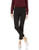 Rafaella Women's Petite Comfort Fit Ponte Knit Slim Leg Pant, Black, 8