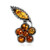 Ian and Valeri Co. Amber Sterling Silver Flower Pendant