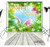 LB Easter Backdrop for Photography 5x7ft Spring Backdrop Colored Eggs Rustic Wood Floor Background Green Grass Flower Decor Kids Adults Portrait Photo Backdrop Studio Props Vinyl Customized MG692