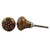 IndianShelf 4 Piece Handmade Mustard Ceramic Floral Dresser Knobs Drawer Cabinet Door Kitchen Wardrobe Pulls Handles