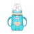 Coffee Cup 240Ml Baby Silicone Milk Feeding Bottle Bpa Free Safe Infant Juice Water Feeding Bottle Cup Glass Nursing Feede-Cyan