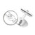 DIYthinker Buddhism Hand Simple Illustration Pattern Round Button Cuff Clip Stud Cufflinks