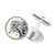 DIYthinker Flower Plants Black White Art Grain Silhouette Round Button Cuff Clip Stud Cufflinks