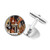 DIYthinker Guitar Music Illustrate Abstract Blue Pattern Round Button Cuff Clip Stud Cufflinks