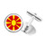 DIYthinker Macedonia Europe National Emblem Round Button Cuff Clip Stud Cufflinks