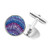 DIYthinker Plant Science Cell Microcosmic Pattern Round Button Cuff Clip Stud Cufflinks