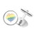 DIYthinker Rainbow Heart Love LGBT Wordcloud Round Button Cuff Clip Stud Cufflinks