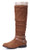 CAMEL CROWN Women's Faxu Suede Knee High Slouch Boots Wide Calf Low Block Heel Winter Riding Boots with Zipper Buckle Strap