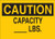 Brady 43325 Aluminum Maintenance Sign, 10" X 14", Legend "Capacity ----- Lbs"