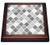3dRose trv_120263_1 Gray Quatrefoil Pattern in Different Shades of Grey-Moroccan Style Lattice Tiles Trivet with Ceramic Tile, 8 by 8", Brown