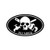 fagraphix Oval Plumber Skull and Pipe Wrench Sticker Decal Self Adhesive Plumbing Oval Skull and Bones 4.00" Wide