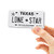 Texas License Plate Sticker, Lone Star State Texas Bumper Sticker for Car, RV Camper, Houston Austin Dallas San Antonio Decal for Hydroflask