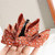 Bowknot Hair Claw Clips, Elegant Floral Bow Hairpin Hairgrip Sweet Hair Crab Clips Ponytail Holder Jaw Barrettes for Women Girls Thick Hair-Orange-