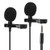 V BESTLIFE Lavalier Microphone, Black Two Head Mini Collar Clip Mic, Lapel Mic for Mobile Phone Live Broadcast Recording Interview