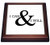 3dRose trv_201889_1 I Can & I Will Black Lettering on White Background Trivet with Ceramic Tile, 8 by 8", Brown