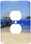 3dRose lsp-22786-6 Exotic and Tropical Fiji Beach with Thatched Roof Pier 2-Plug Outlet Cover