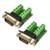 HiLetgo 2pcs DB9 Male Adapter RS232 to Terminal RS232 Serial to Terminal DB9 Connector Convert Adapter