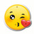 blinkee Kissy Face Emoji Light Up LED Party Pin by