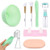 Face Mask Mixing Bowl Set, Facial Mask Mixing Tool Kit with Silicone Mask Bowl Silicone Mask Brushes Measuring Cup Stick Spatulas Facial Sponge -6PCS-